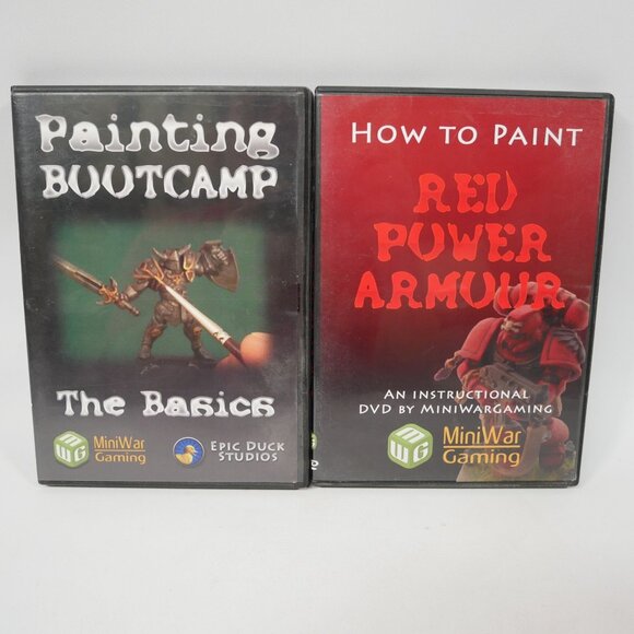 MiniWarGaming Painting Bootcamp & Red Power Armour How-To DVDs set of 2 TESTED - Picture 1 of 7